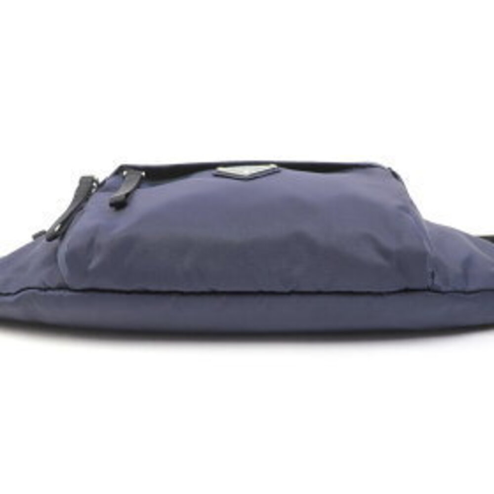 Prada shoulder bag triangle Tessuto blue logo belt waist crossbody - Picture 7 of 7